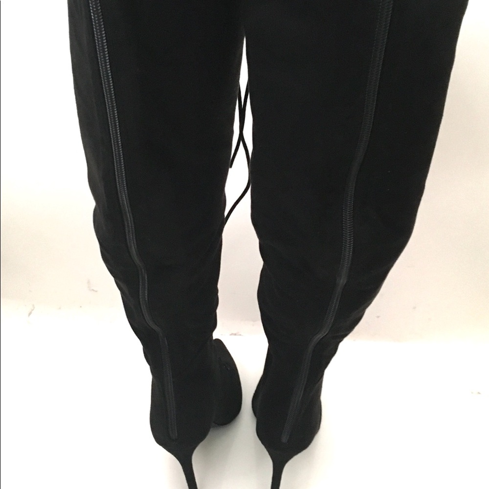 Fashion Nova Lace Up Knee High Heel Boots - Picture 11 of 16